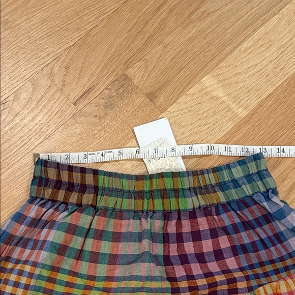 Free People Rujuta Sheth WAVE SKIRT | POSTCARD CHEX Small NWT $198 - Picture 5 of 10